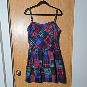 Arizona Jean Company Plaid Dress - Red, Blue, Green